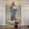 Woman in Church banner