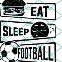 Eat Sleep Football banner