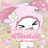 wallpaper & sticker cute 🎀💭 banner