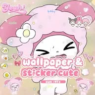 wallpaper & sticker cute 🎀💭 banner