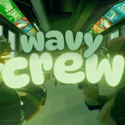 wavy crew banner