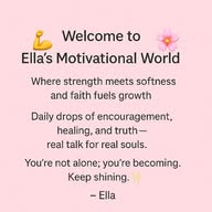 ELLA'S MOTIVATIONAL WORLD banner